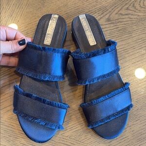 Kenneth Cole Women's Blue Satin Sandals